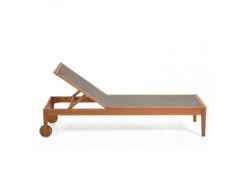 Ligstoel CATERIN - Eucalyptus Hout -Lifetime || ESSENZA || Zuiver Winkel kave home caterin 42597