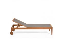 Ligstoel CATERIN - Eucalyptus Hout -Lifetime || ESSENZA || Zuiver Winkel kave home caterin 42598