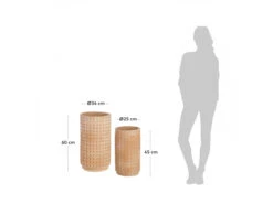 Set Van 2 Bloempotten CELI - Terracotta Bruin -Lifetime || ESSENZA || Zuiver Winkel kave home celi 42631