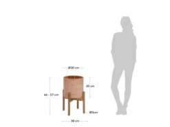 Bloempot Op Staander DALVA - Terracotta Bruin -Lifetime || ESSENZA || Zuiver Winkel kave home dalva 42659