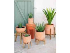 Bloempot Op Staander DALVA - Terracotta Bruin -Lifetime || ESSENZA || Zuiver Winkel kave home dalva 42660