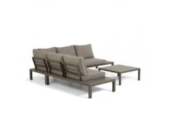 Loungeset DUKE - Bruin Aluminium Bruin -Lifetime || ESSENZA || Zuiver Winkel kave home duka 42511