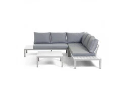 Loungeset Duke - Wit Aluminium Wit -Lifetime || ESSENZA || Zuiver Winkel kave home duka 42526