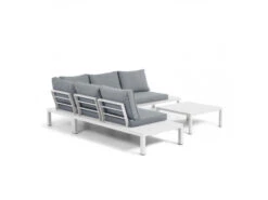 Loungeset Duke - Wit Aluminium Wit -Lifetime || ESSENZA || Zuiver Winkel kave home duka 42527
