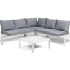 Loungeset Duke - Wit Aluminium Wit -Lifetime || ESSENZA || Zuiver Winkel kave home duka 42537