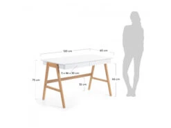 Bureau DYANA - Wit Wit -Lifetime || ESSENZA || Zuiver Winkel kave home dyana 71930