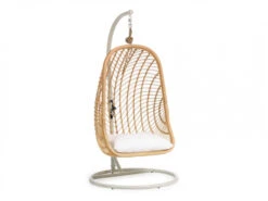 Hangstoel EKATARINA - Lichtgrijs/rotan Lichtgrijs