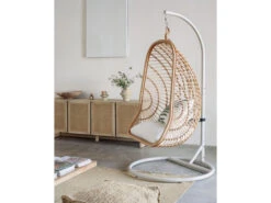 Hangstoel EKATARINA - Lichtgrijs/rotan Lichtgrijs -Lifetime || ESSENZA || Zuiver Winkel kave home ekaterina 46444