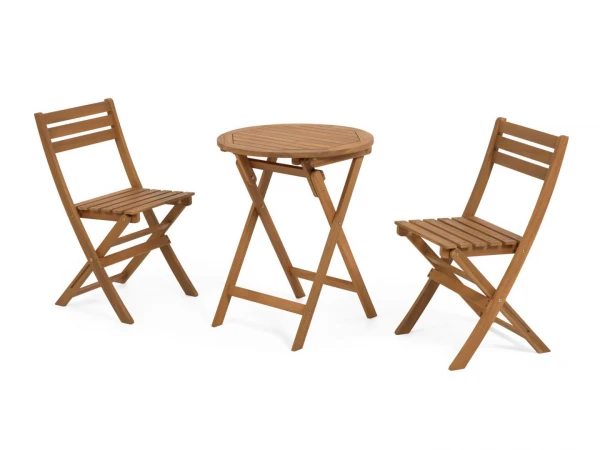 Tuinset Opvouwbaar ELISIA - Acacia Hout 3 Tuinset Opvouwbaar ELISIA - Acacia Hout