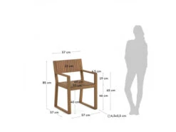 Tuinstoel EMILI - Acaciahout Hout -Lifetime || ESSENZA || Zuiver Winkel kave home emili 42410