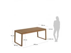 Tuintafel EMILI - Acaciahout Hout -Lifetime || ESSENZA || Zuiver Winkel kave home emili 42428