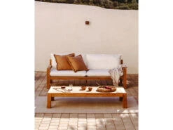 3-zitsbank FORCANERA - Massief Teakhout Hout -Lifetime || ESSENZA || Zuiver Winkel kave home forcanera 65572