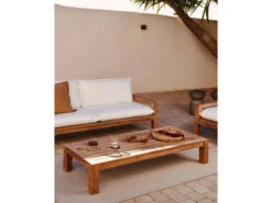 Salontafel FORCANERA - Massief Teakhout Hout -Lifetime || ESSENZA || Zuiver Winkel kave home forcanera 65581