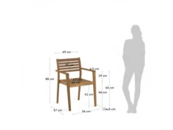 Tuinstoel HANZEL - Acaciahout Hout -Lifetime || ESSENZA || Zuiver Winkel kave home hanzel 42403