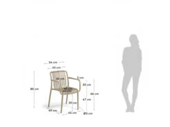 Tuinstoel ISABELLINI - Beige Beige -Lifetime || ESSENZA || Zuiver Winkel kave home isabellini 42468