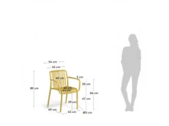 Tuinstoel ISABELLINI - Mustard Geel -Lifetime || ESSENZA || Zuiver Winkel kave home isabellini 42477