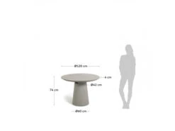 Tuintafel ITAI - Cement Grijs -Lifetime || ESSENZA || Zuiver Winkel kave home itai 42488