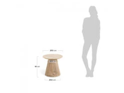 Bijzettafel Buiten JEANETTE - Teak Hout -Lifetime || ESSENZA || Zuiver Winkel kave home jeanette 42293