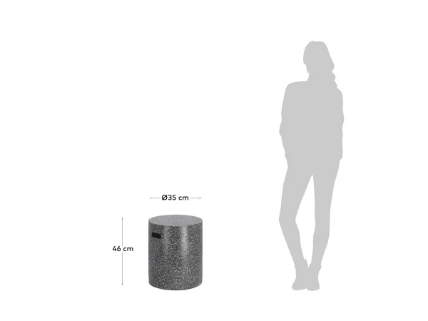 Bijzettafel Voor Buiten JENELL - Zwart Terrazzo Zwart 8 Bijzettafel Voor Buiten JENELL - Zwart Terrazzo Zwart - Afbeelding 6