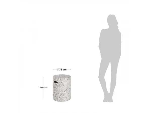 Bijzettafel Voor Buiten JENELL - Wit Terrazzo Wit 9 Bijzettafel Voor Buiten JENELL - Wit Terrazzo Wit - Afbeelding 7