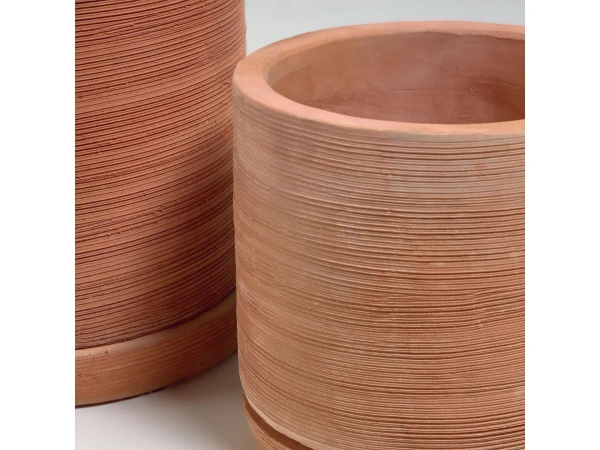 Set Van 2 Bloempotten Met Schotel KARLINA - Terracotta Bruin 5 Set Van 2 Bloempotten Met Schotel KARLINA - Terracotta Bruin - Afbeelding 3
