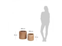 Set Van 2 Bloempotten Met Schotel KARLINA - Terracotta Bruin 15 Set Van 2 Bloempotten Met Schotel KARLINA - Terracotta Bruin -Lifetime || ESSENZA || Zuiver Winkel kave home karlina 42639