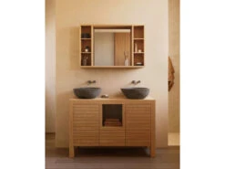 Badkamerspiegelkast KENTA - Teakhout Hout -Lifetime || ESSENZA || Zuiver Winkel kave home kenta 66868