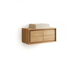 Badkamermeubel KENTA - Teakhout / Naturel Hout -Lifetime || ESSENZA || Zuiver Winkel kave home kenta 66882