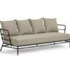 3-zit Loungebank MARELUZ - Zwart/beige Zwart