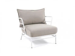 Loungestoel MARELUZ - Wit/beige Wit