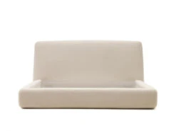 Bed MARTINA - Gebroken Wit Schapenvacht Wit