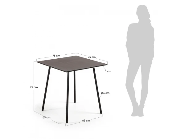 Tuintafel MATHIS - Zwart Zwart 7 Tuintafel MATHIS - Zwart Zwart - Afbeelding 5