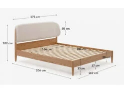Bed OCTAVIA - Wit/Essenhout Hout -Lifetime || ESSENZA || Zuiver Winkel kave home octavia 72556