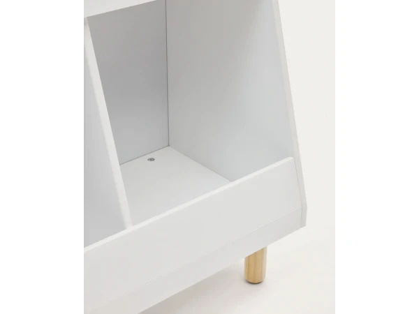 Boekenkast SERWA - Wit/Massief Dennenhout Wit 5 Boekenkast SERWA - Wit/Massief Dennenhout Wit - Afbeelding 3