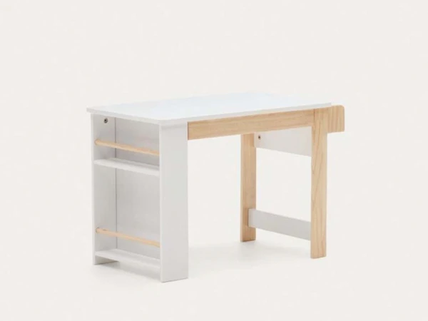 Bureau SERWA - Wit/Massief Dennenhout Hout 3 Bureau SERWA - Wit/Massief Dennenhout Hout