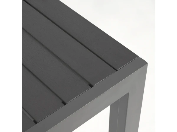 Tuintafel SIRLEY - Zwart Zwart 4 Tuintafel SIRLEY - Zwart Zwart - Afbeelding 2