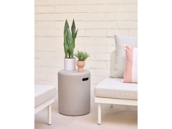 Bijzettafel TAIMI - Naturel Beige 4 Bijzettafel TAIMI - Naturel Beige - Afbeelding 2