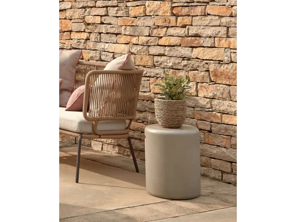 Bijzettafel TAIMI - Naturel Beige 5 Bijzettafel TAIMI - Naturel Beige - Afbeelding 3