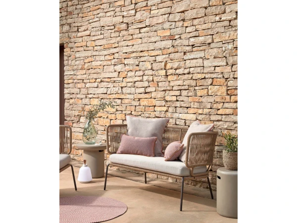 Bijzettafel TAIMI - Naturel Beige 6 Bijzettafel TAIMI - Naturel Beige - Afbeelding 4