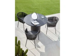 Tuintafel TAIMI - Zwart/Beton Zwart -Lifetime || ESSENZA || Zuiver Winkel kave home taimi 66894