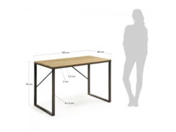Bureau TALBOT - Zwart/naturel Zwart -Lifetime || ESSENZA || Zuiver Winkel kave home talbot 39489