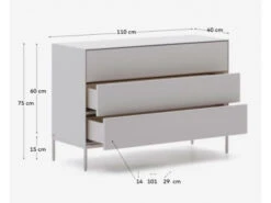 Commode VEDRANA - Wit Wit -Lifetime || ESSENZA || Zuiver Winkel kave home vedrana 72610