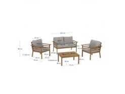 Houten Loungeset VILMA - Massief Acaciahout Hout 23 Houten Loungeset VILMA - Massief Acaciahout Hout -Lifetime || ESSENZA || Zuiver Winkel kave home vilma 55082