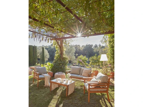 Houten Loungeset VILMA - Massief Acaciahout Hout 4 Houten Loungeset VILMA - Massief Acaciahout Hout - Afbeelding 2