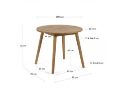 Ronde Tuintafel VILMA - Massief Acaciahout Hout 13 Ronde Tuintafel VILMA - Massief Acaciahout Hout -Lifetime || ESSENZA || Zuiver Winkel kave home vilma 55102