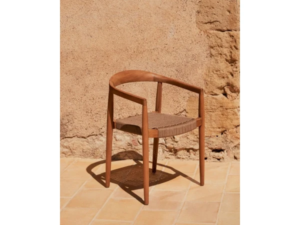 Armstoel YDALIA - Massief Teak/Naturel Hout 12 Armstoel YDALIA - Massief Teak/Naturel Hout - Afbeelding 10