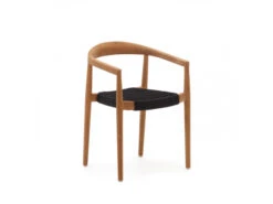 Armstoel YDALIA - Massief Teak/Zwart Hout