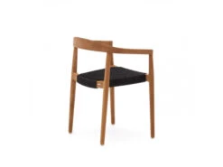 Armstoel YDALIA - Massief Teak/Zwart Hout -Lifetime || ESSENZA || Zuiver Winkel kave home ydalia 69637