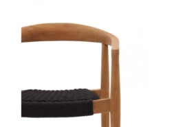 Armstoel YDALIA - Massief Teak/Zwart Hout -Lifetime || ESSENZA || Zuiver Winkel kave home ydalia 69640