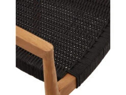 Armstoel YDALIA - Massief Teak/Zwart Hout -Lifetime || ESSENZA || Zuiver Winkel kave home ydalia 69644